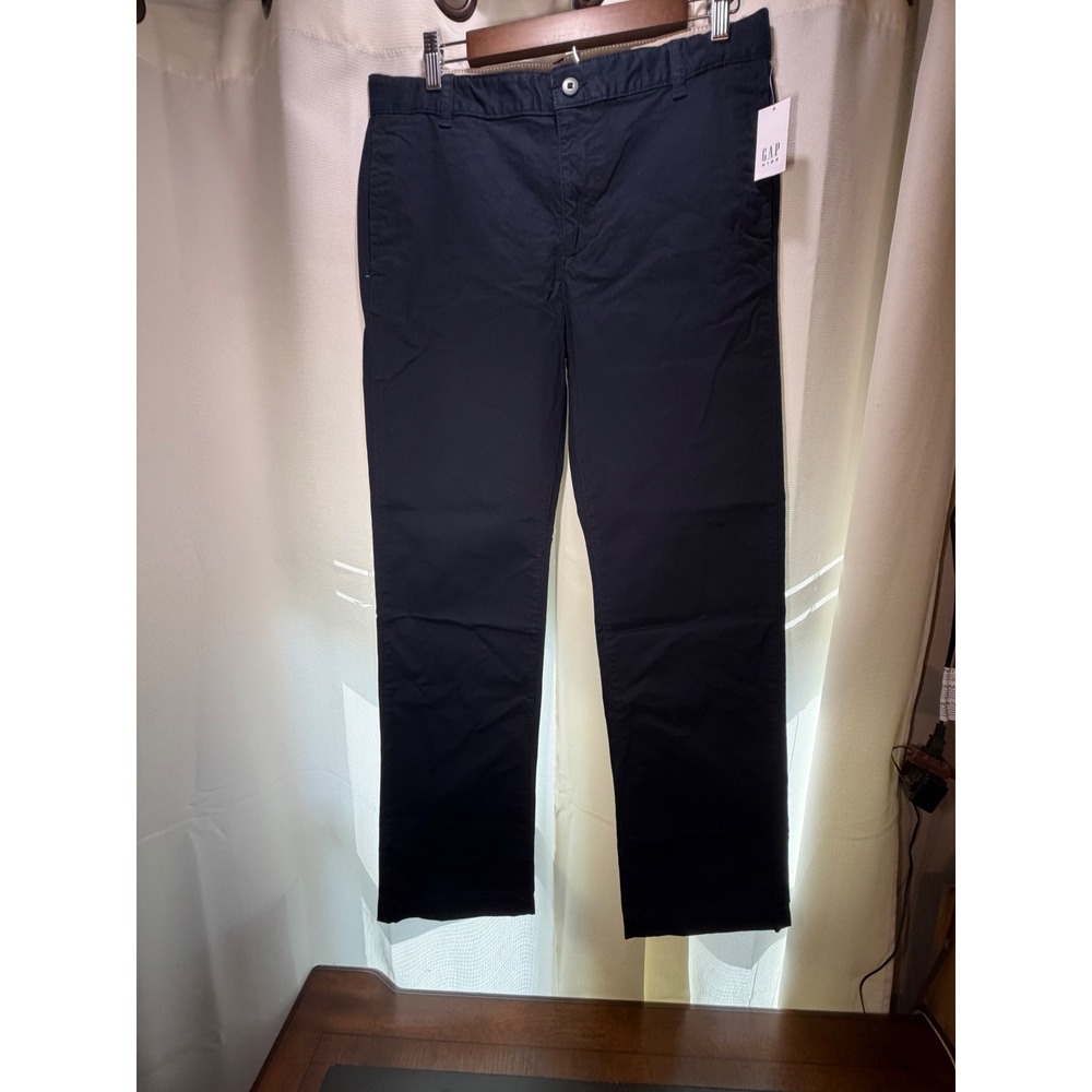 Gap Kids Boys Navy Blue Flat Front Chino Pants Husky Size 18 NWT 461042-01-1